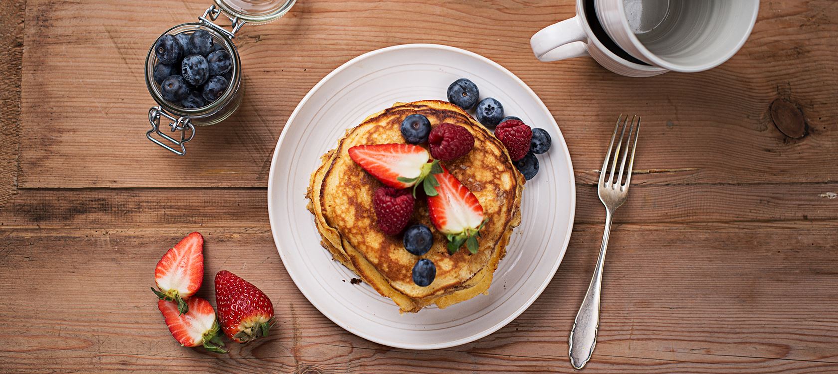 Leichte Frischkäse Pancakes mit Arla Buko® Balance