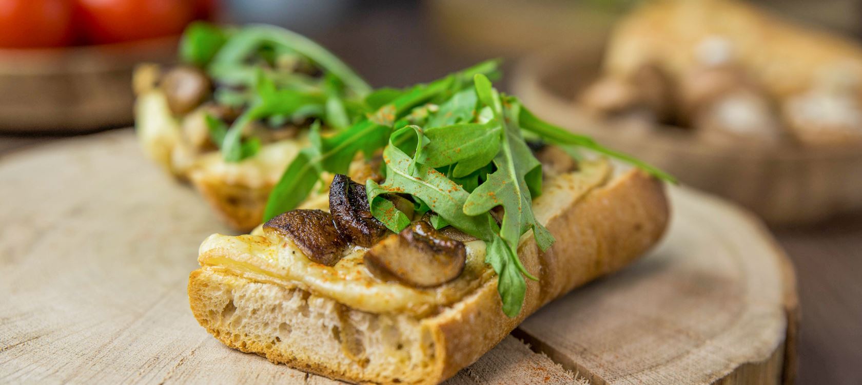 Grilled Cheese Sandwich mit Champignons