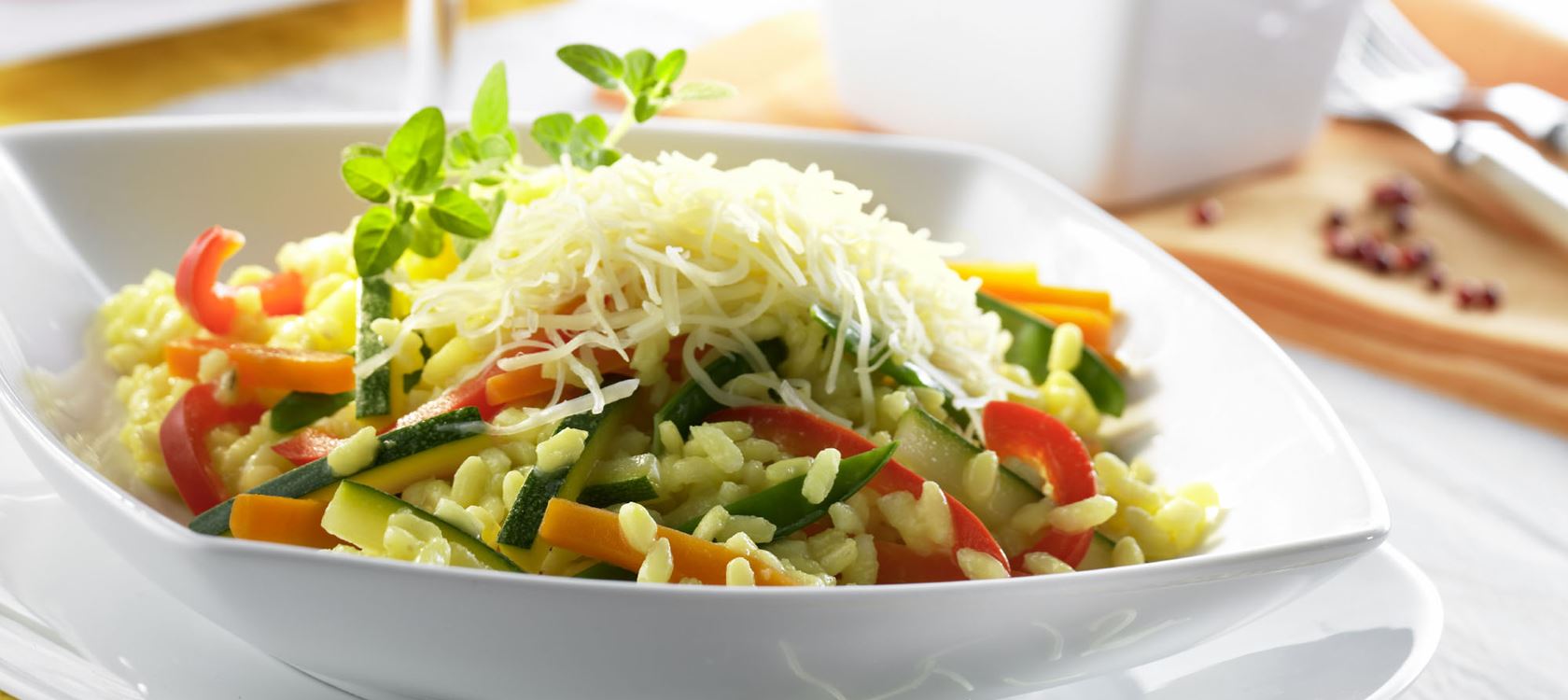 Gemüse-Risotto mit Finello® Pastakäse