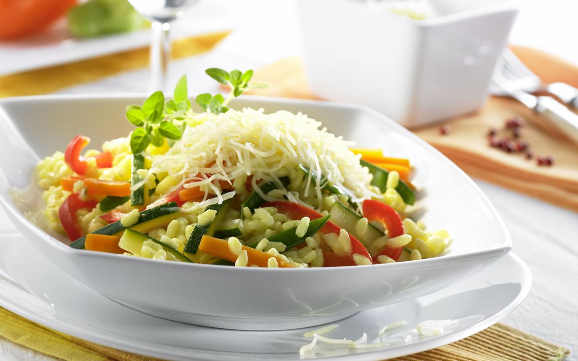 Gemüse-Risotto mit Finello® Pastakäse - Rezept | Arla Foods