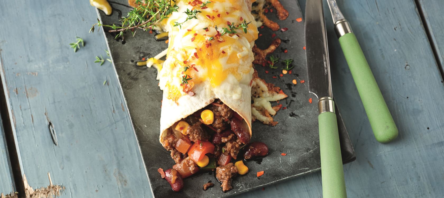Chili con Carne Tortillas mit Finello® Ofenkäse