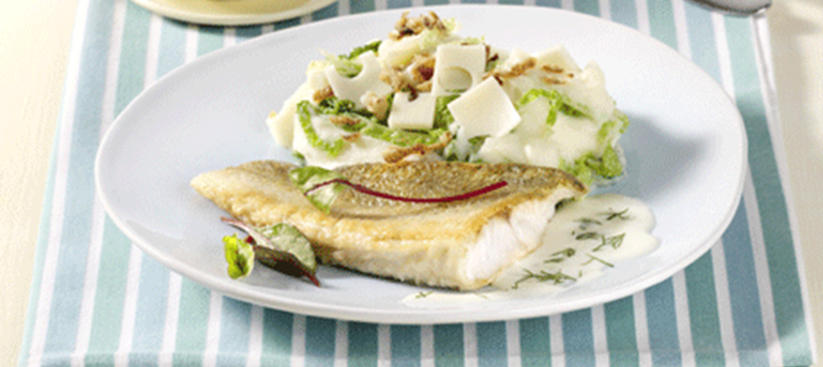 Gebratener Zander in Arla® Svensø-Soße