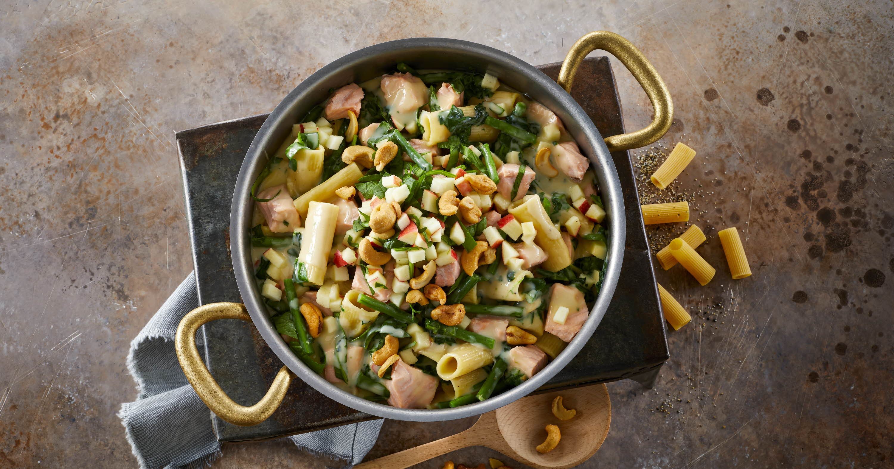 One pot med laks og spinat