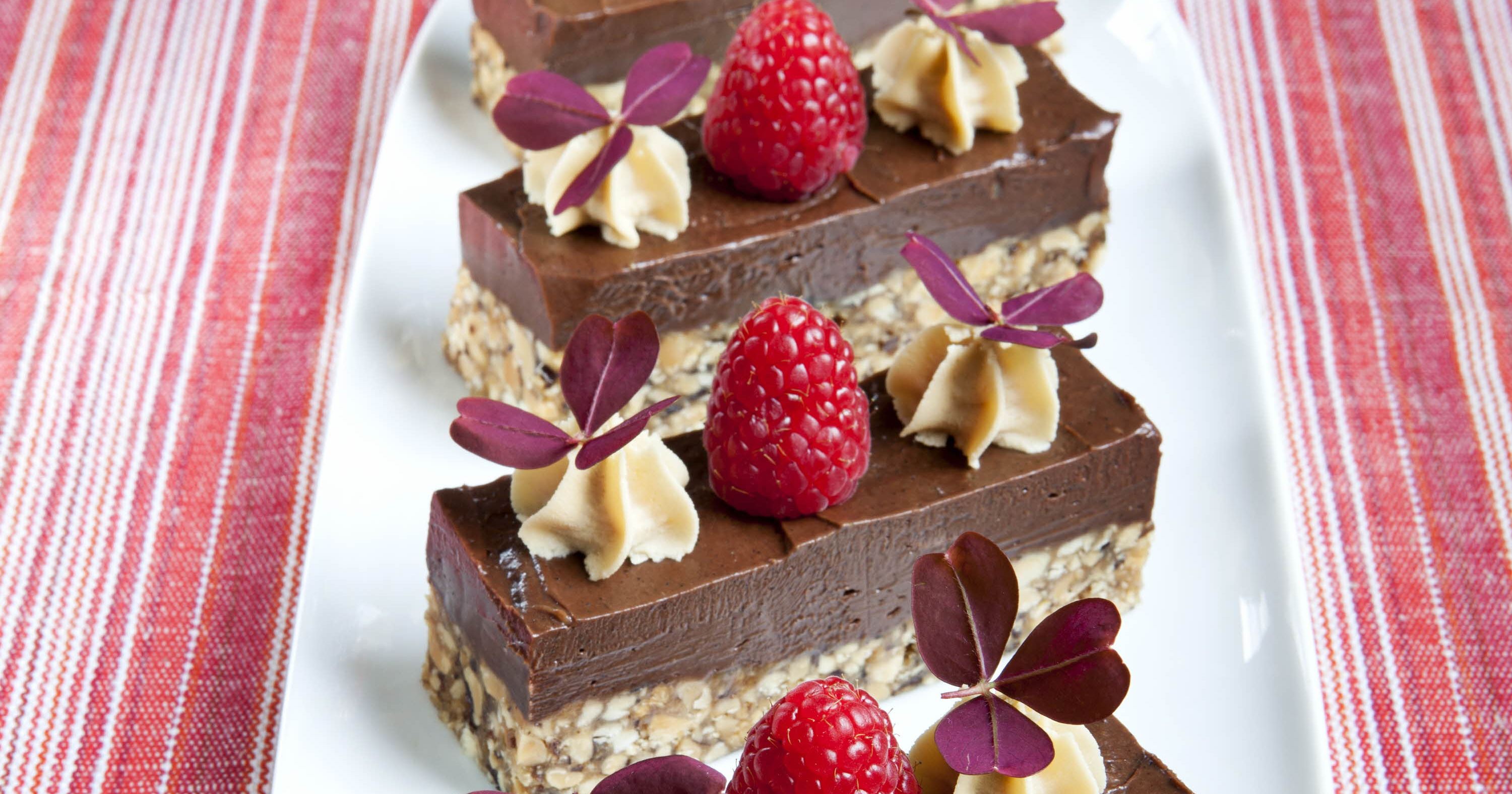 Dessertkage med peanuts og kaffeganache