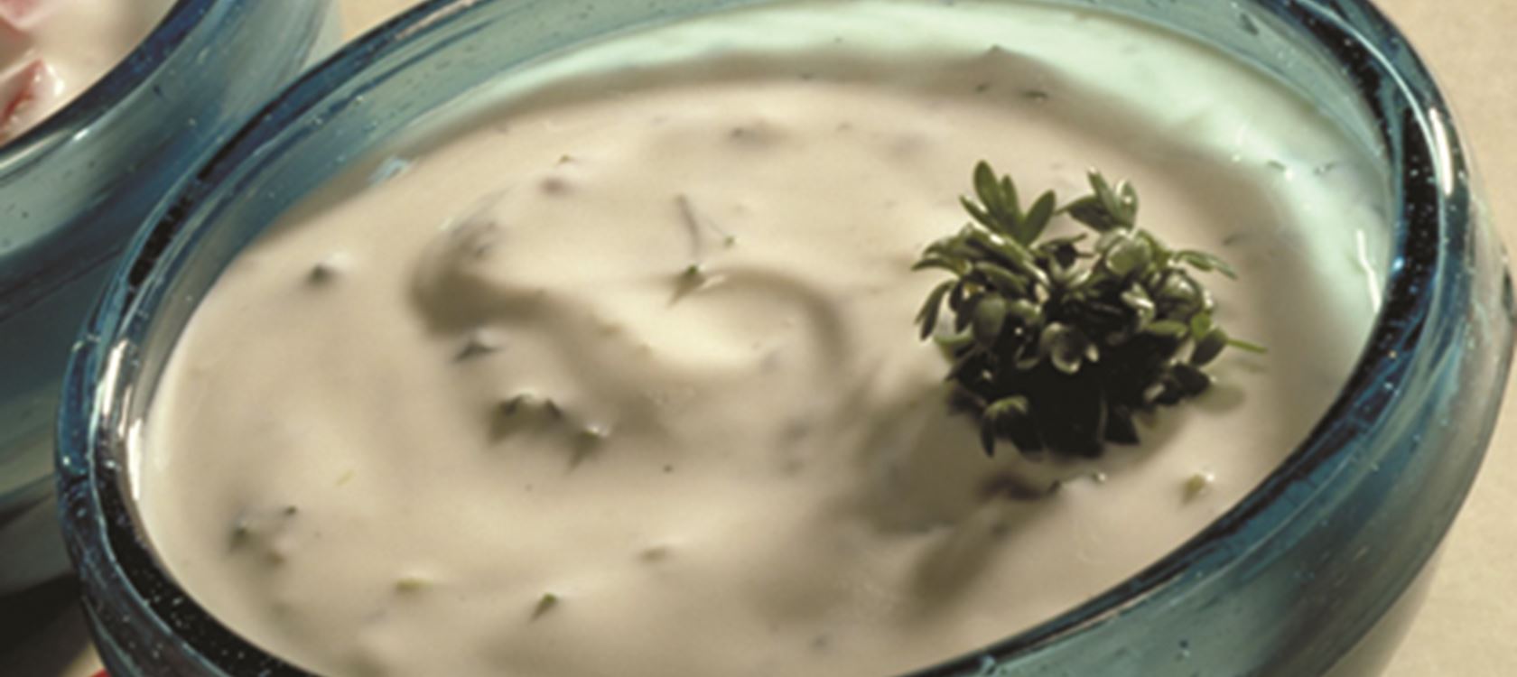 Hvidløgsdressing med karse