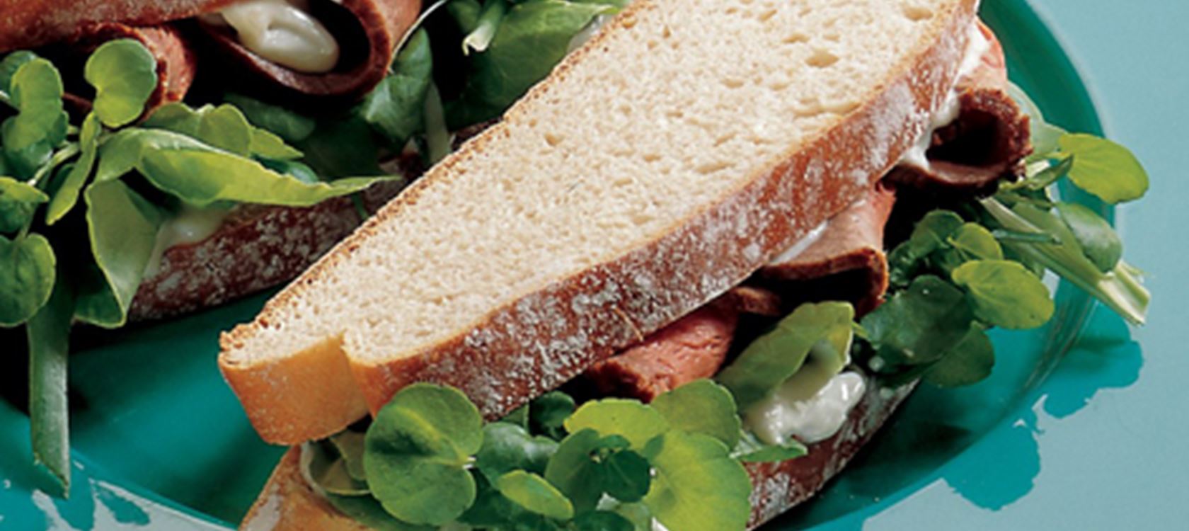 Sandwich med blå ostecreme