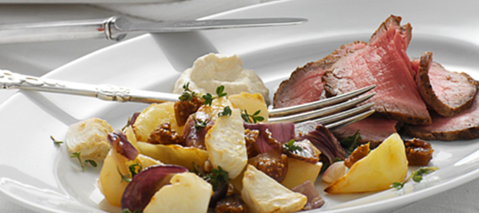 Kartoffelfad med pisket peberrodscreme