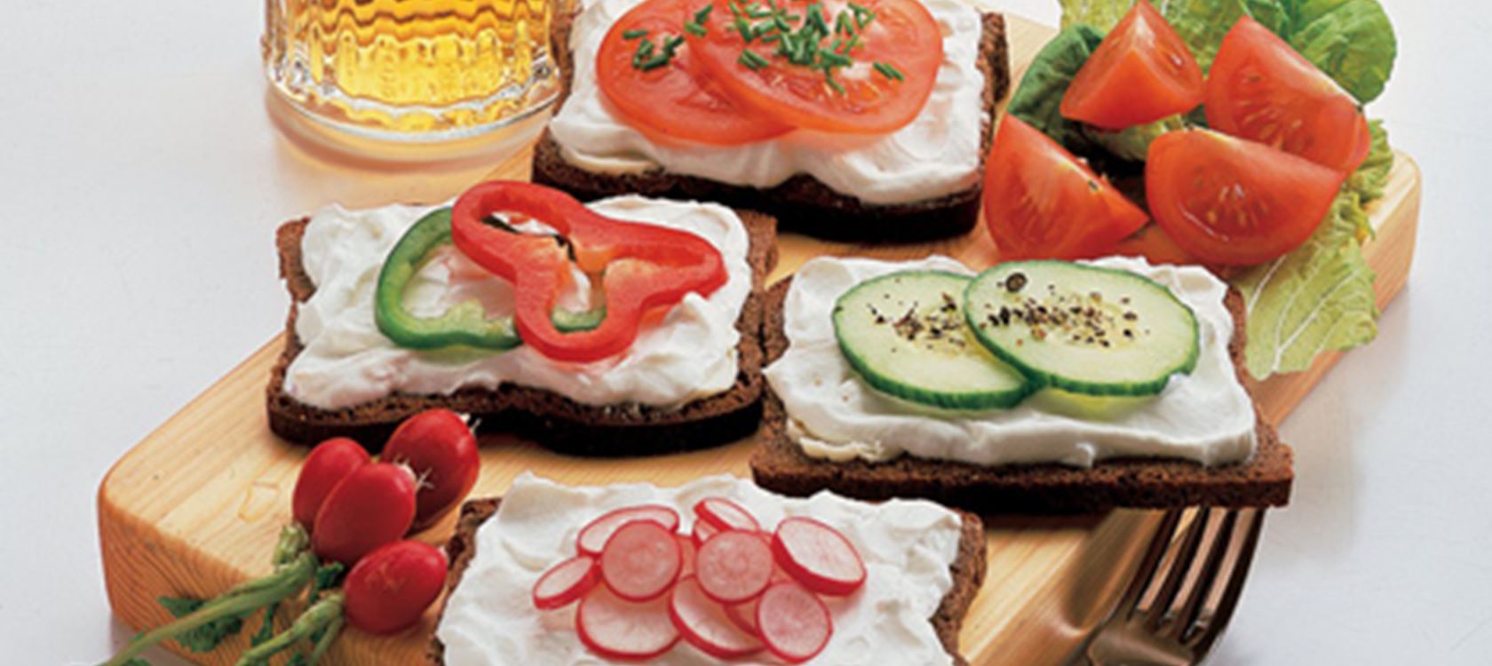 Smørrebrød med kvark