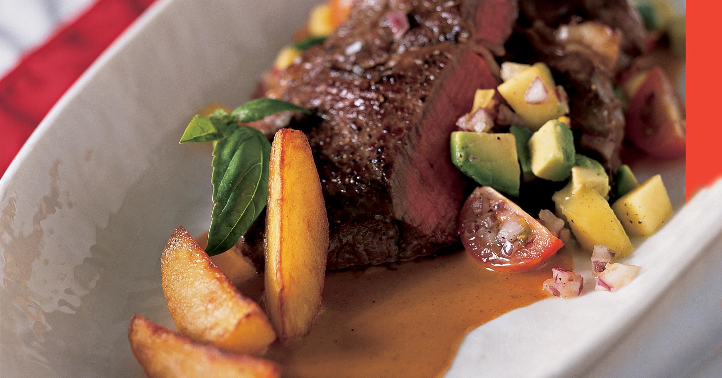 Ribeye steaks og mangosalsa