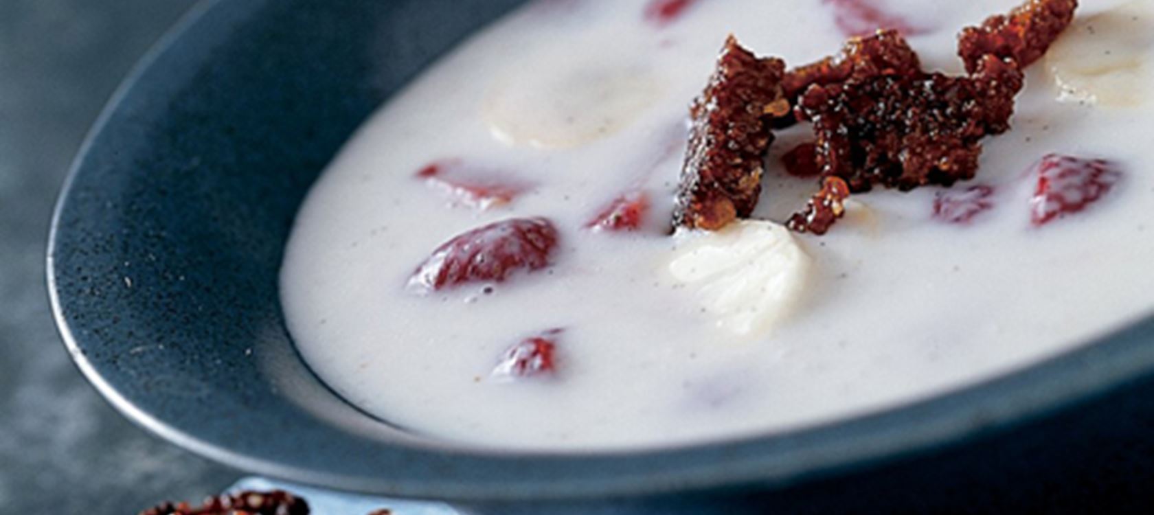 Jordbærkoldskål med banan
