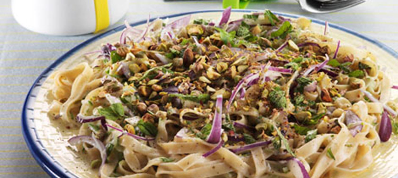 Pasta med mynte og hvidløg