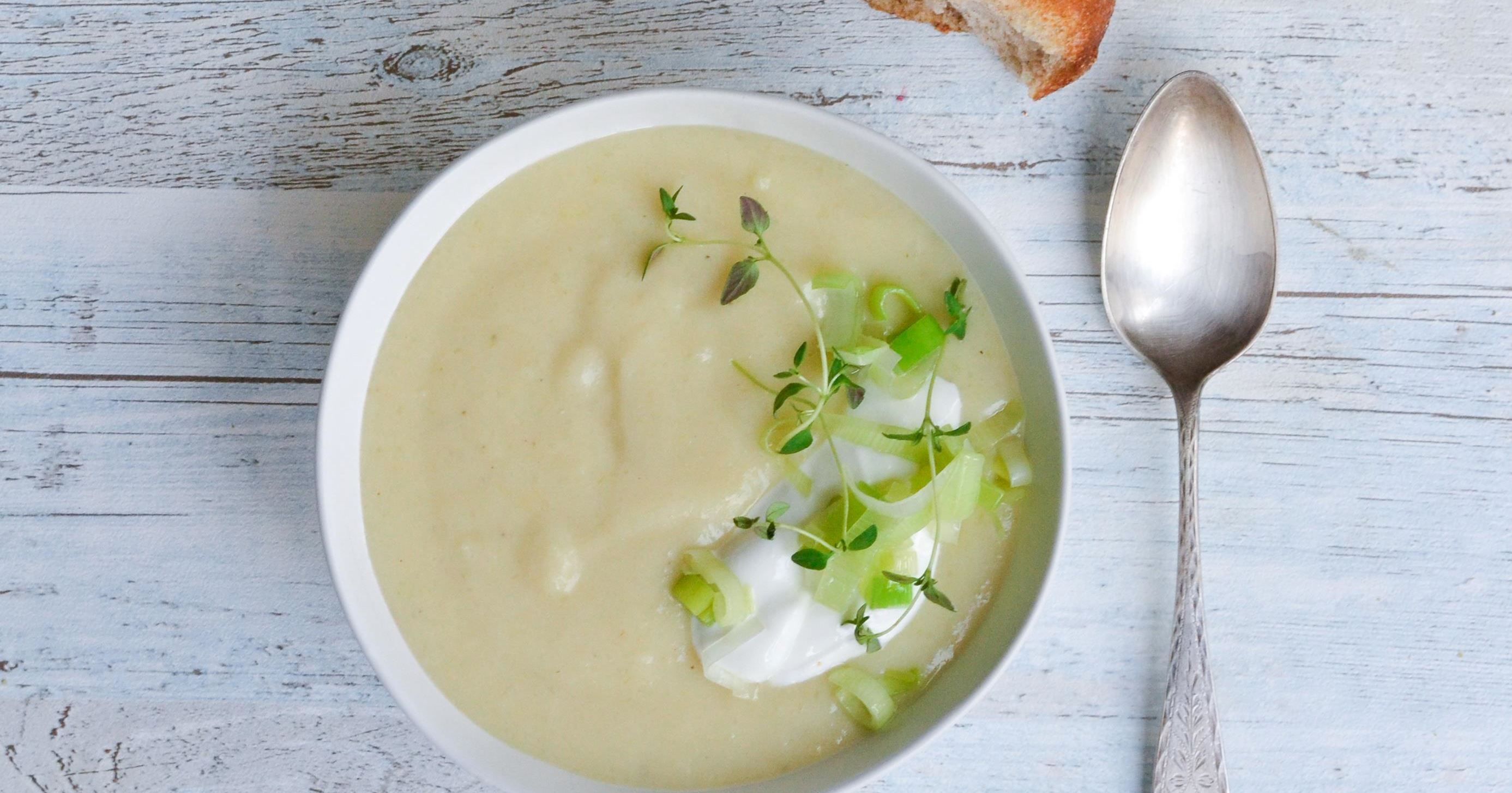 Kartoffel og porresuppe