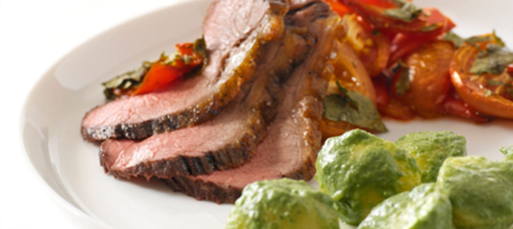 Okseculotte og grøn kartoffelsalat