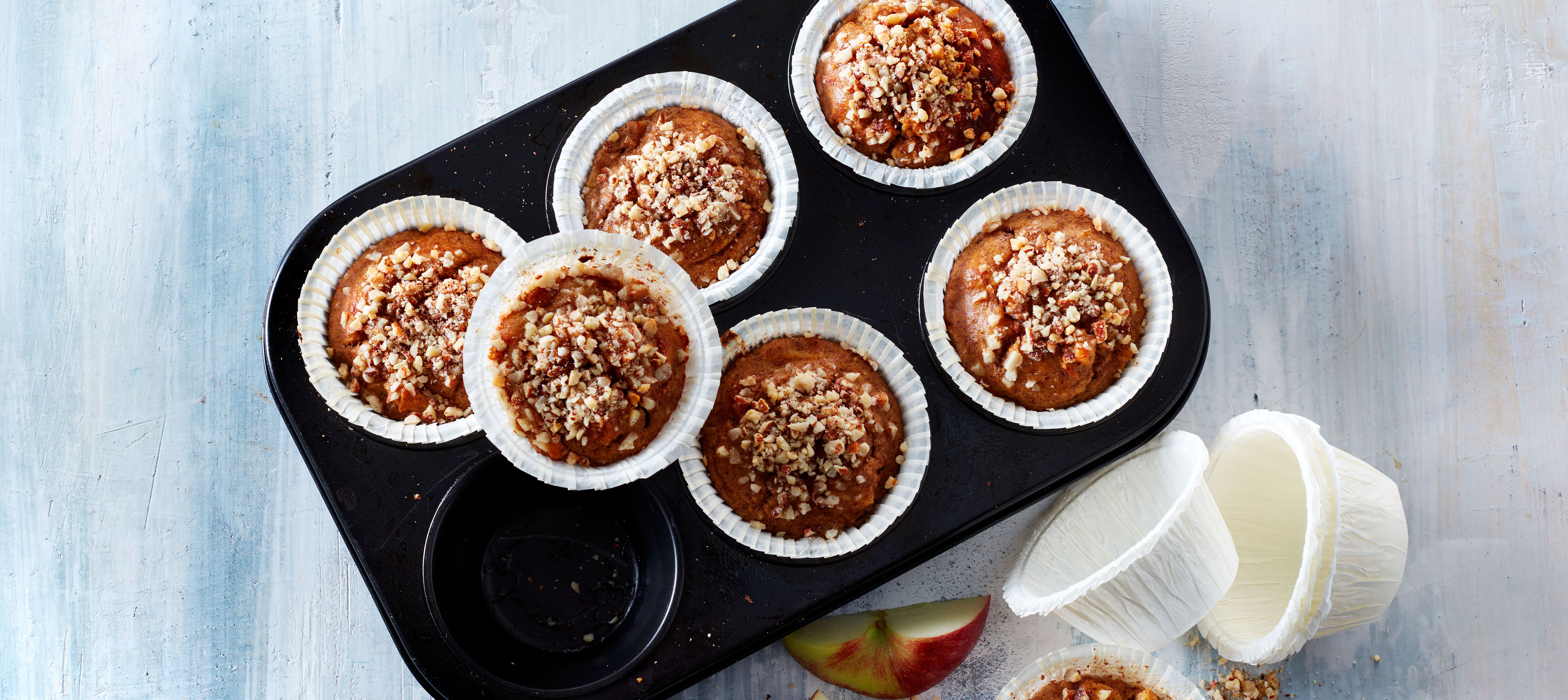 Muffins med æble og mandler