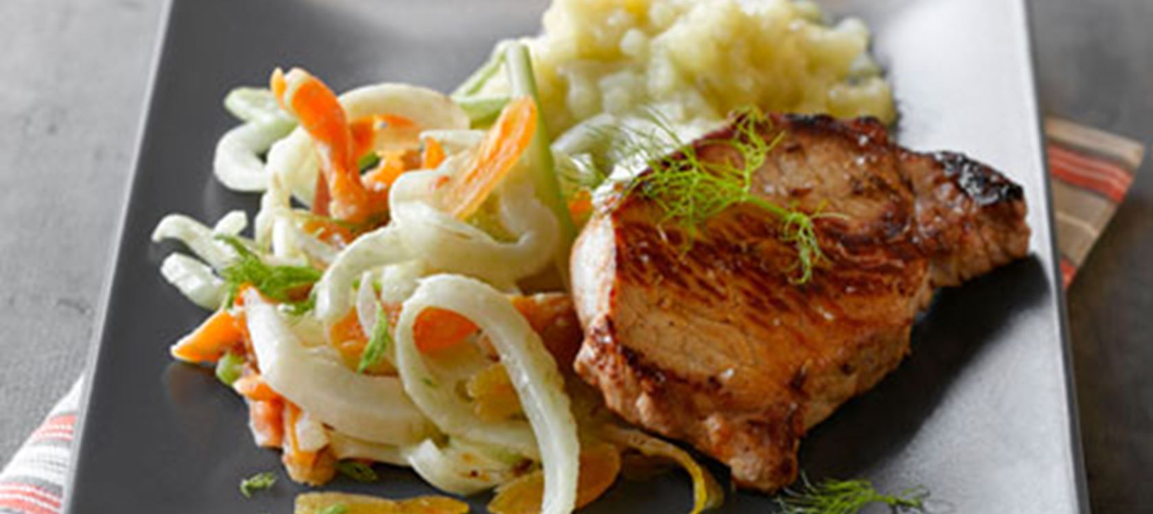 Koteletter med fennikelsauce og kartoffelmos