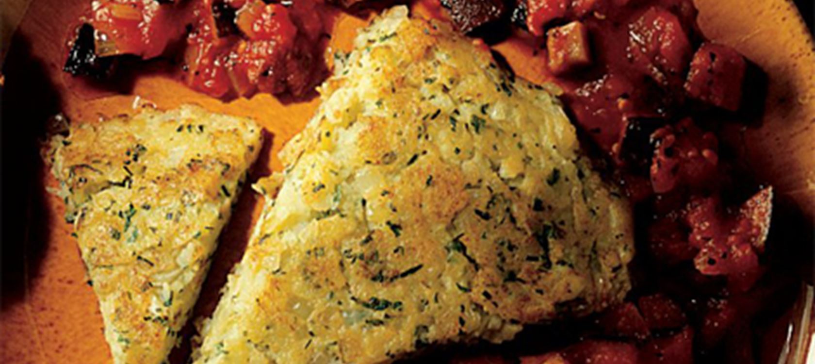 Kartoffelpandekage med tomatsauce