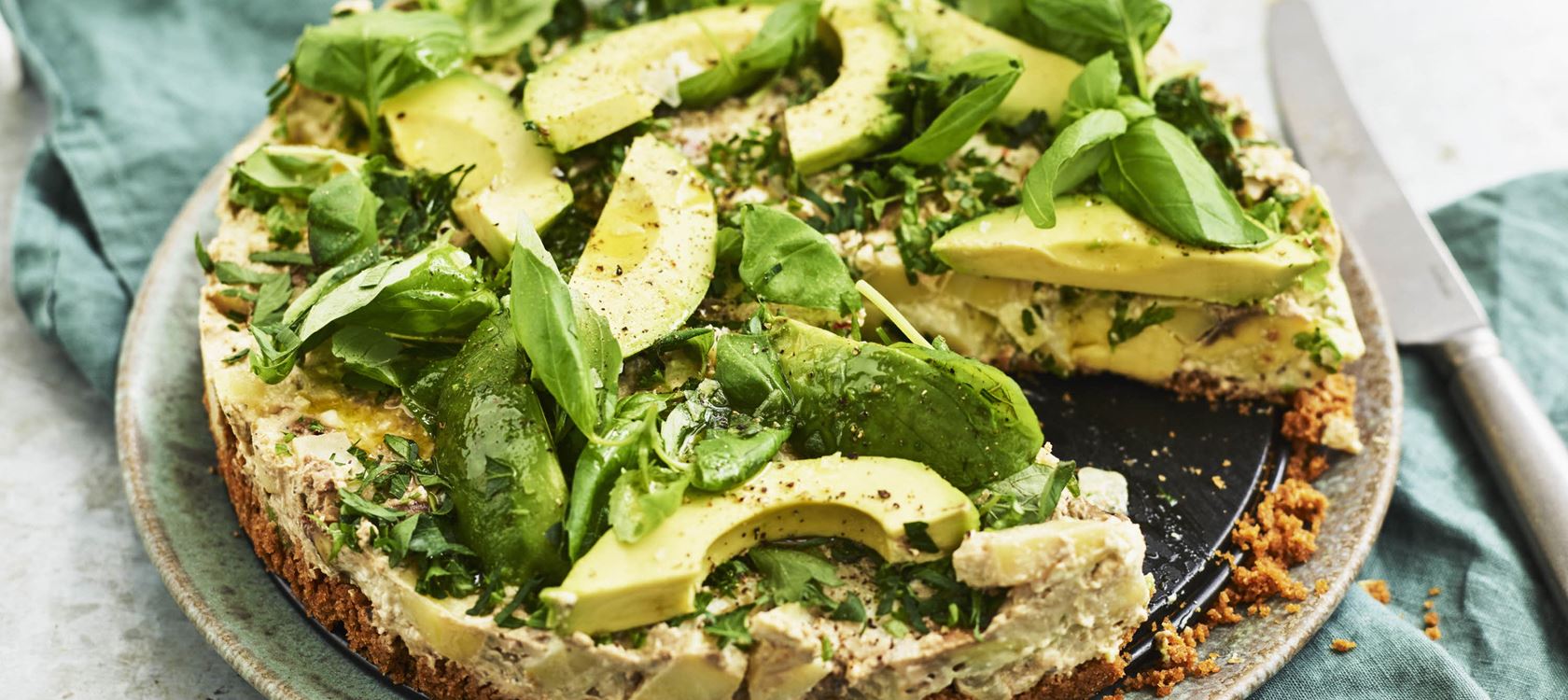 Kartoffelcheesecake med avocado
