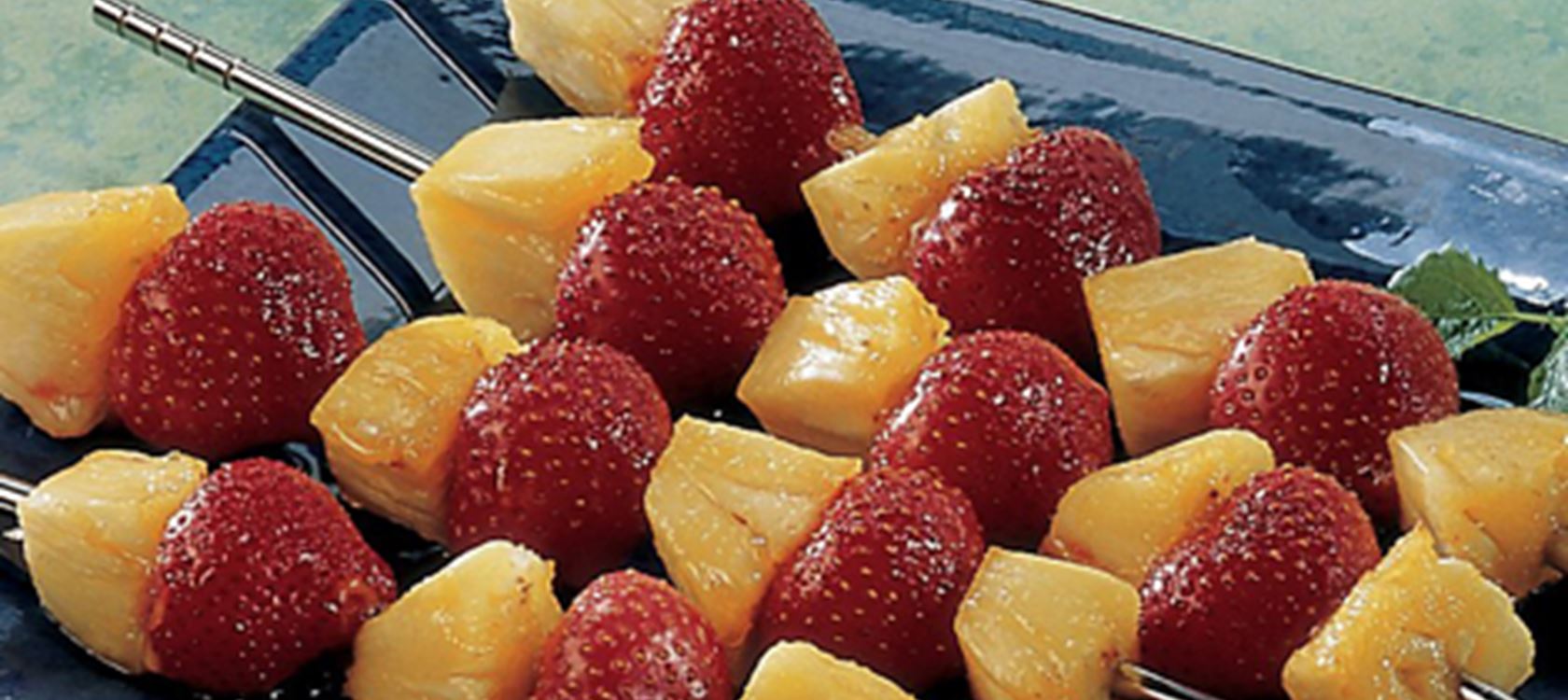 Grillede frugtspyd