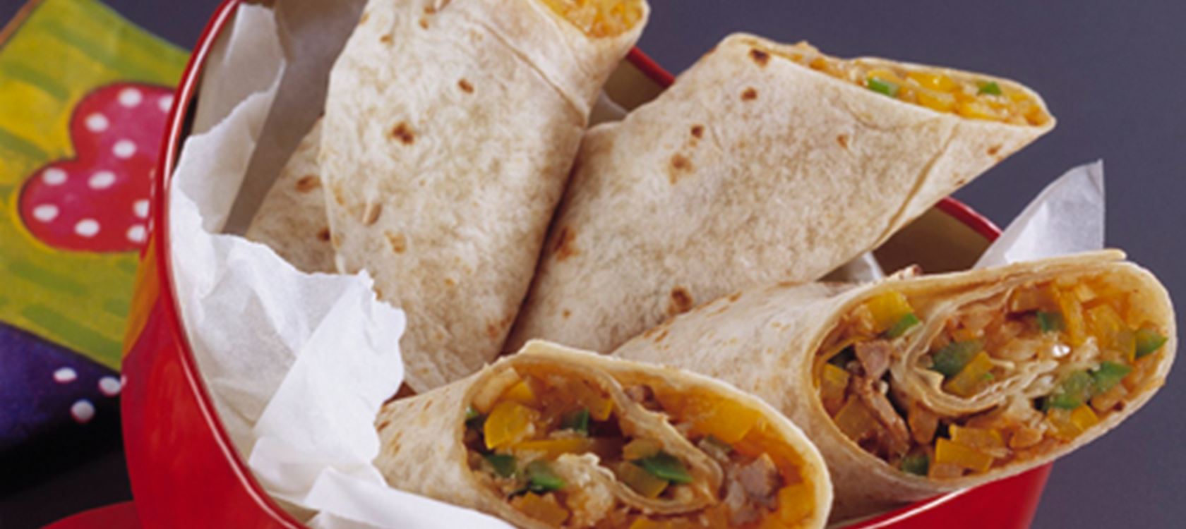 Tortillas med peberfrugt