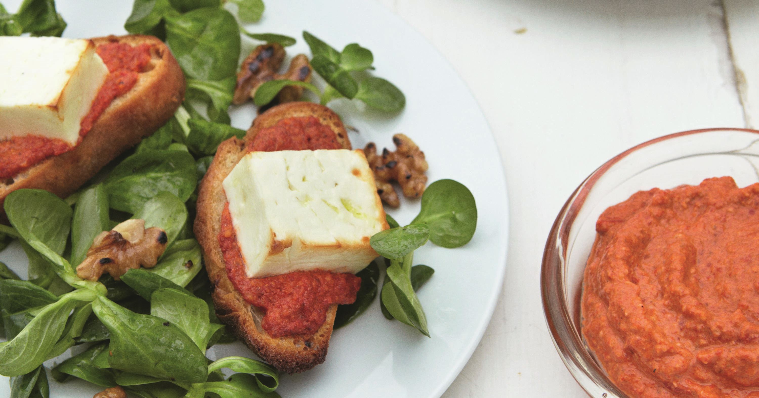 Bruschetta med peberfrugttapenade