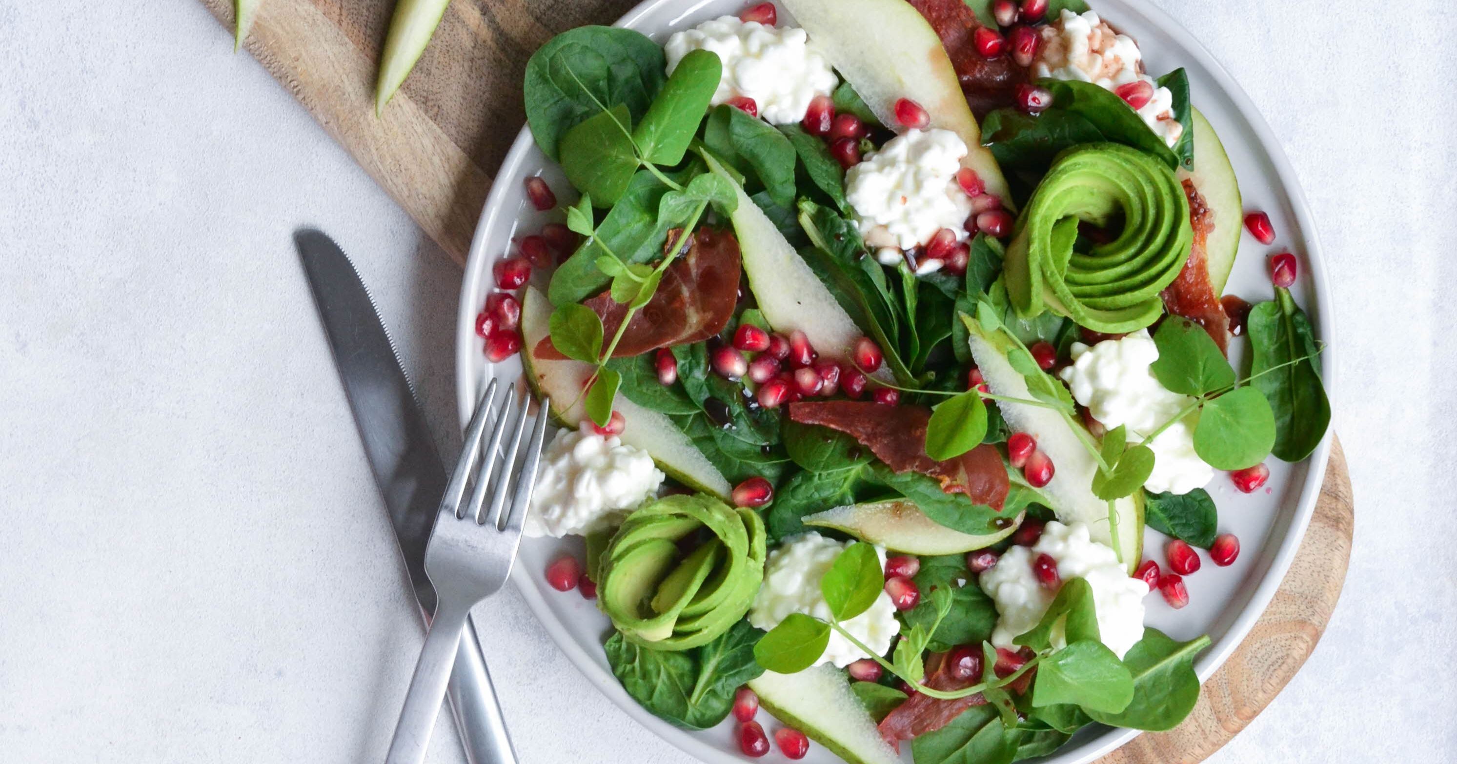 Sommersalat med hytteost
