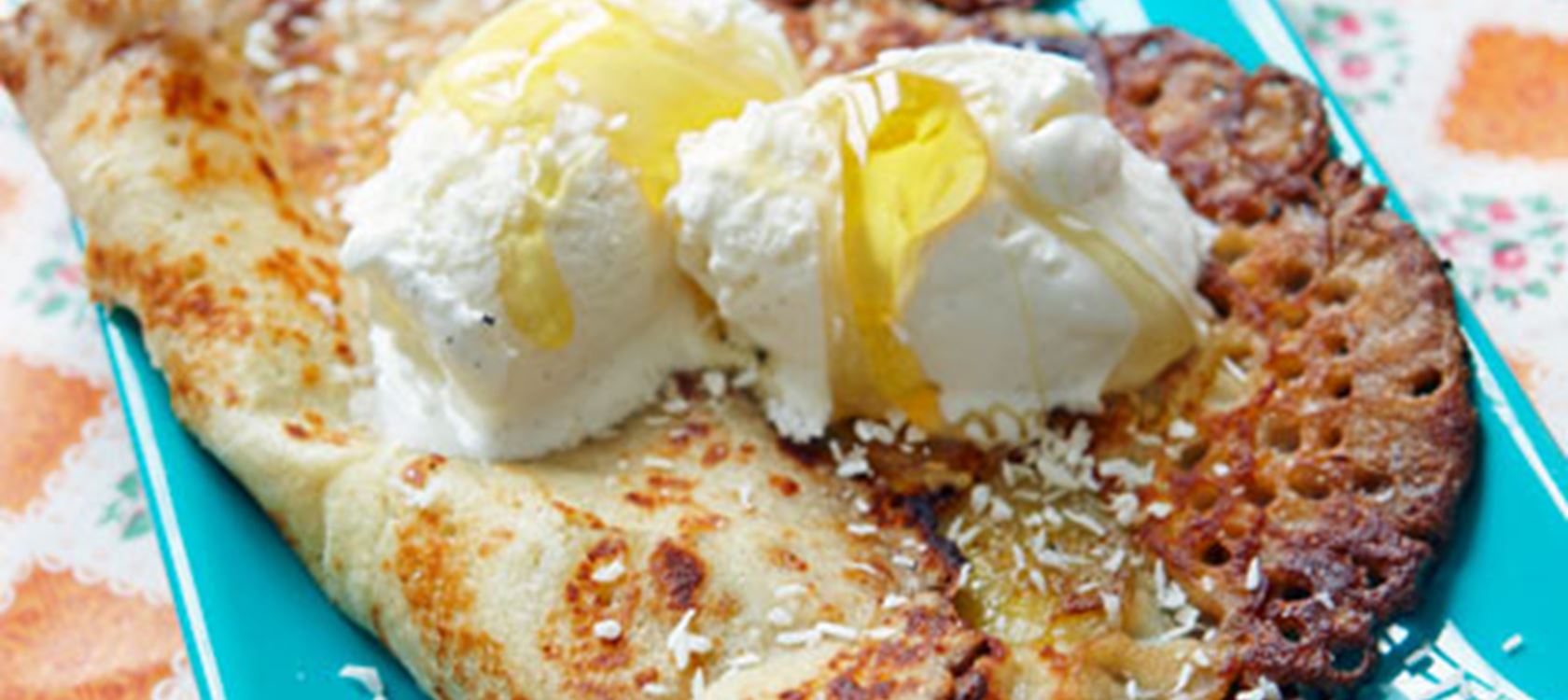 Asiatiske pandekager med banan