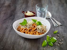 Spaghetti med grøntsagssauce