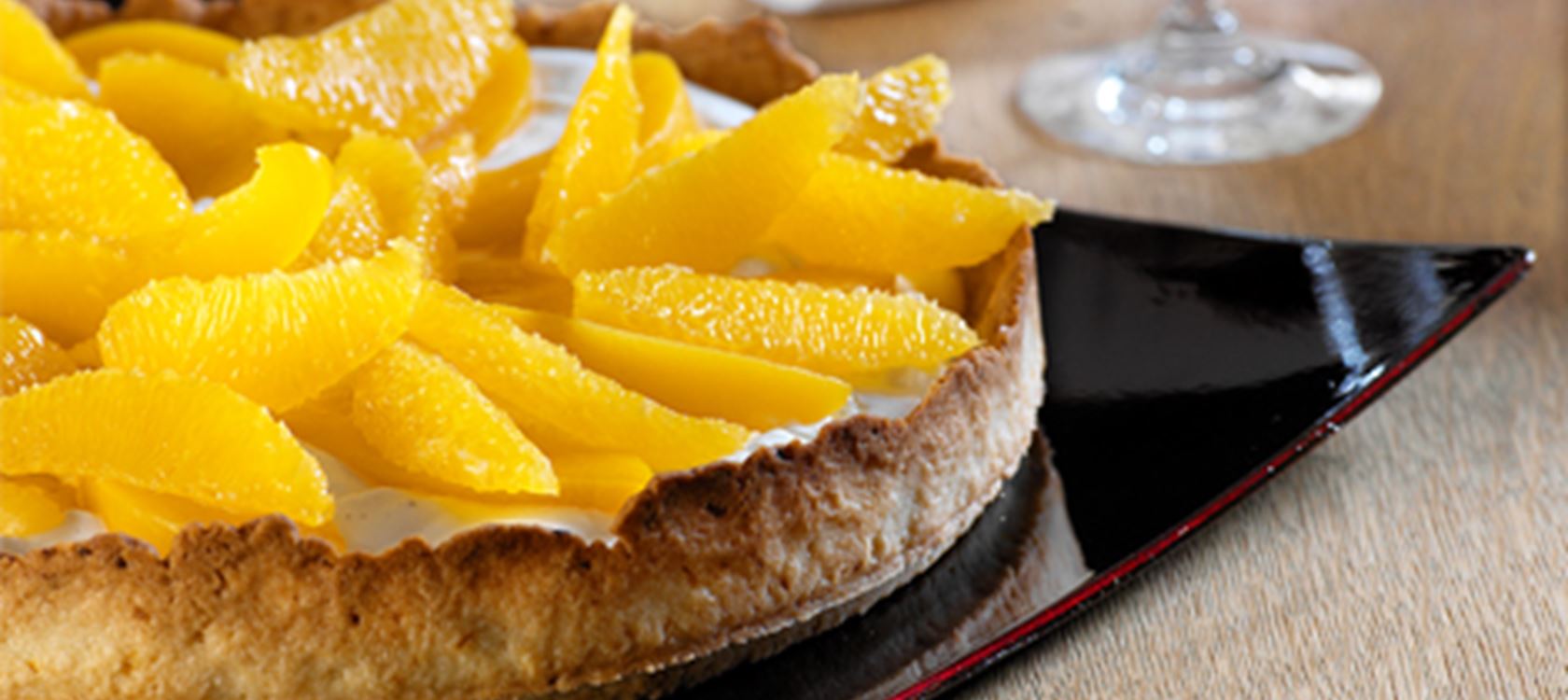 Tærte med orange frugter