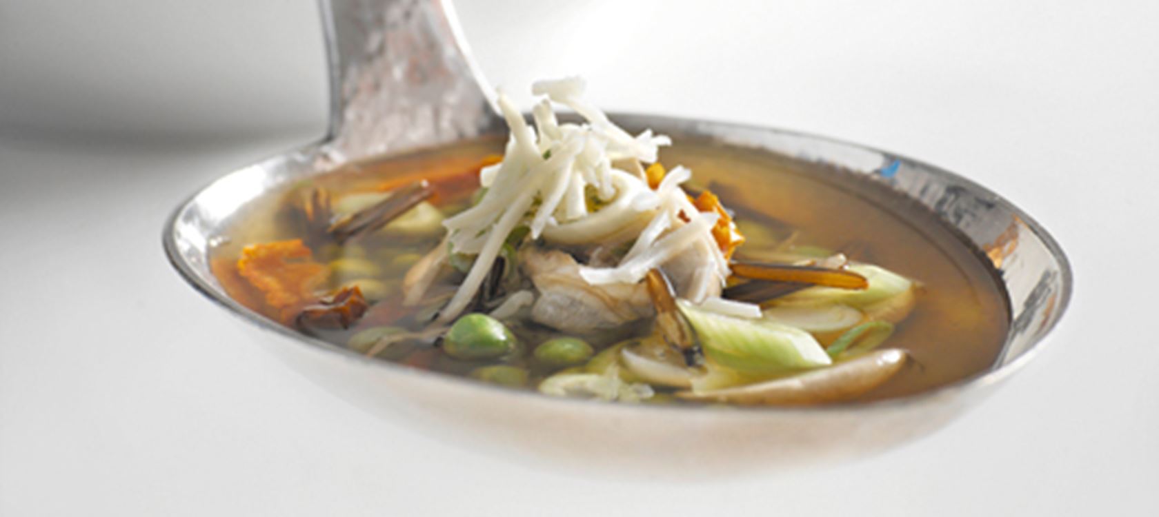 Suppe med vilde ris og champignoner