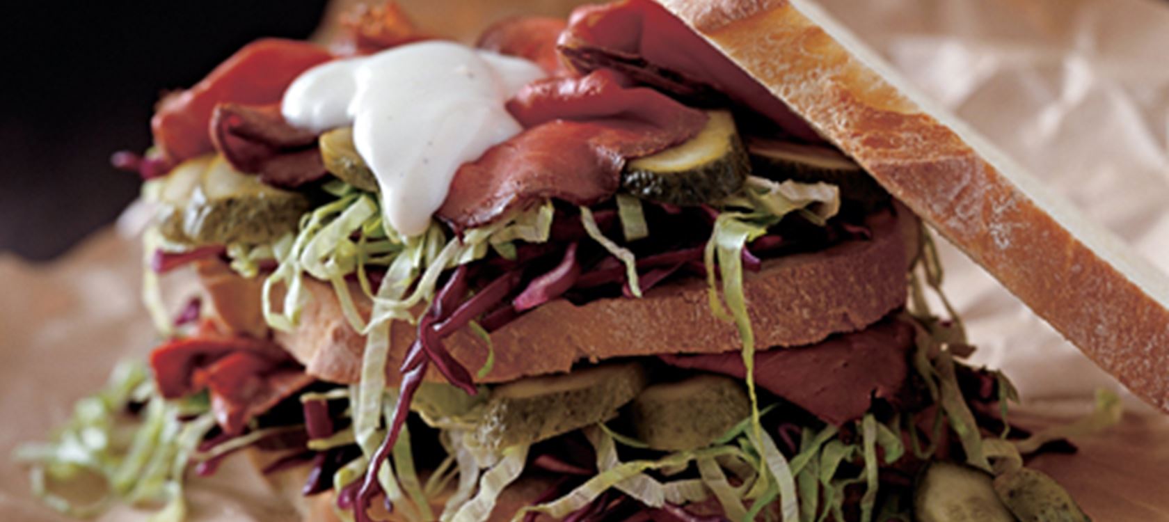 Roastbeefsandwich med rødkål
