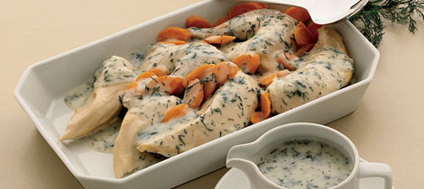 Kylling med kvarksauce