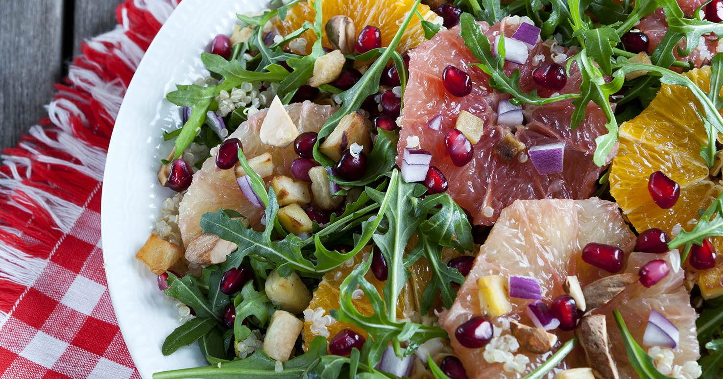 Citrussalat med ingefærdressing