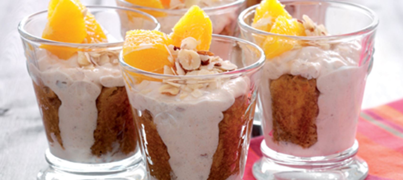 Tiramisu med rom, nødder og syltede appelsiner