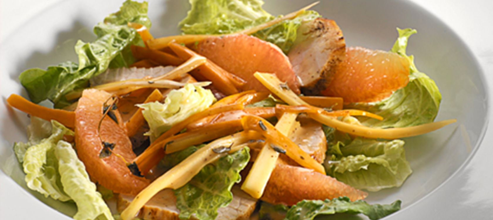 Lun rodfrugtsalat med grapefrugt