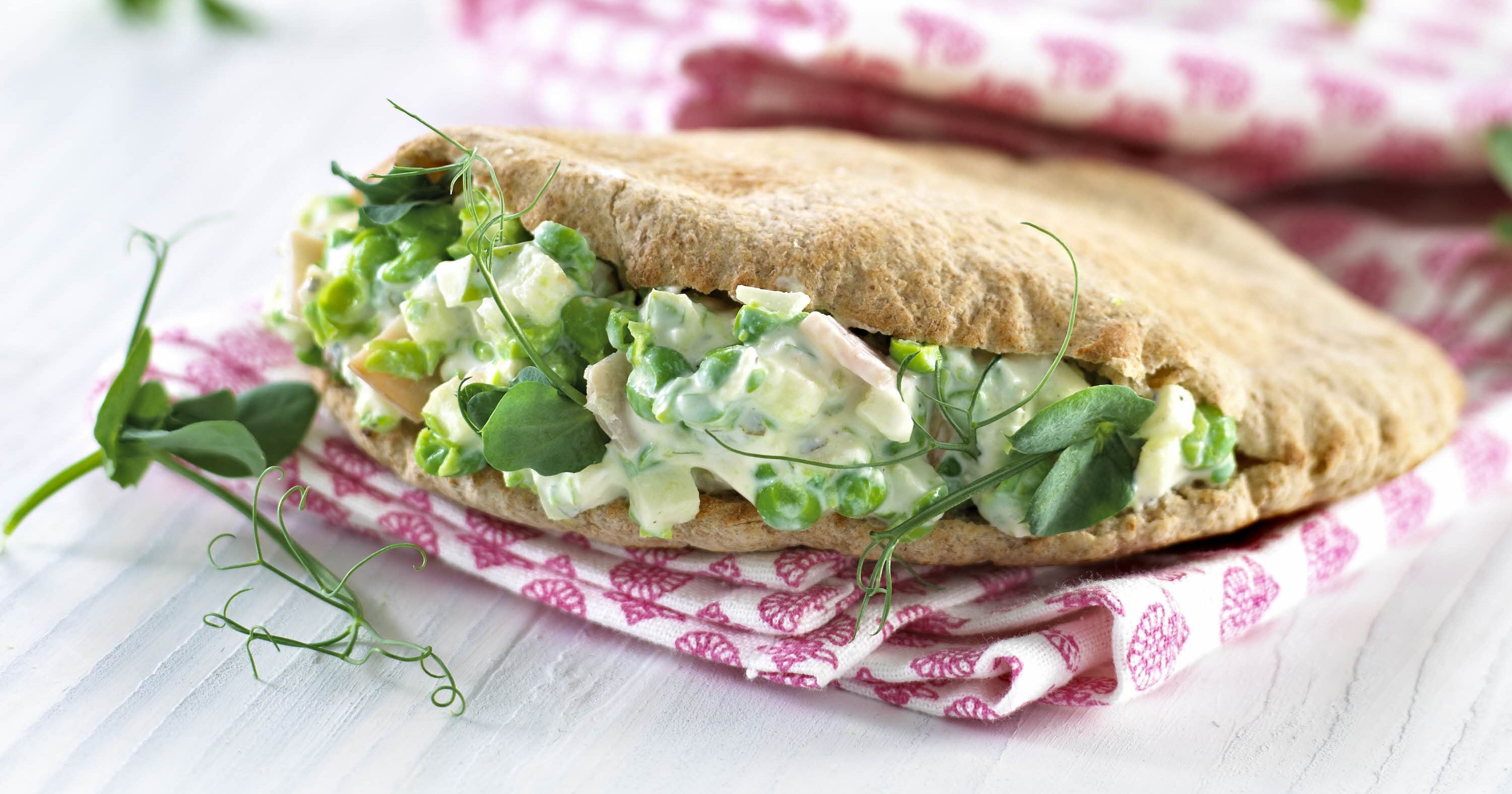 Skinkepita med ærter