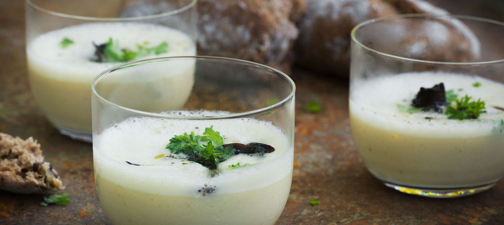 Blomkålssuppe med kantareller