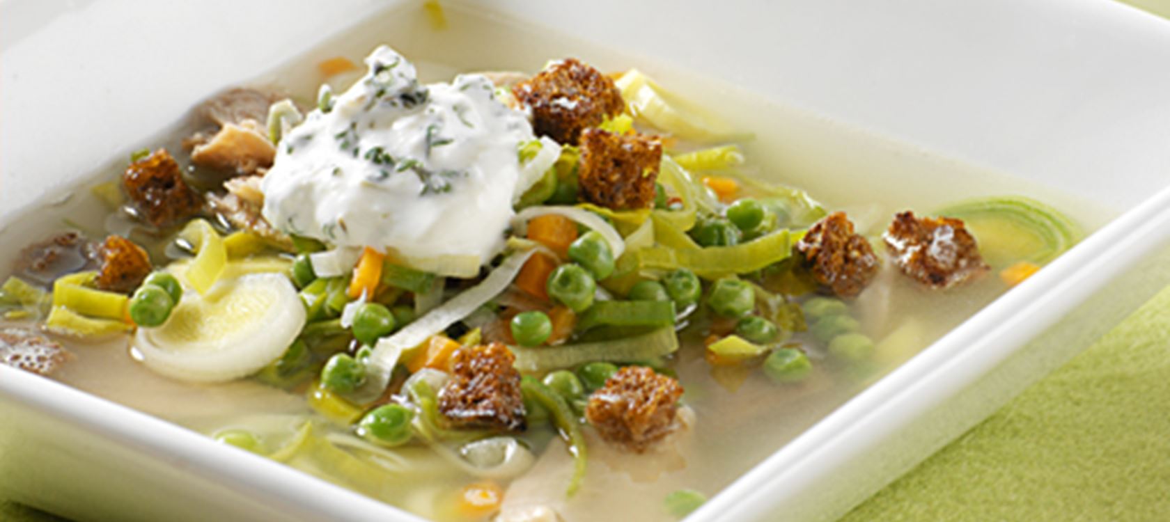 Kalkunsuppe med peberrodsdressing