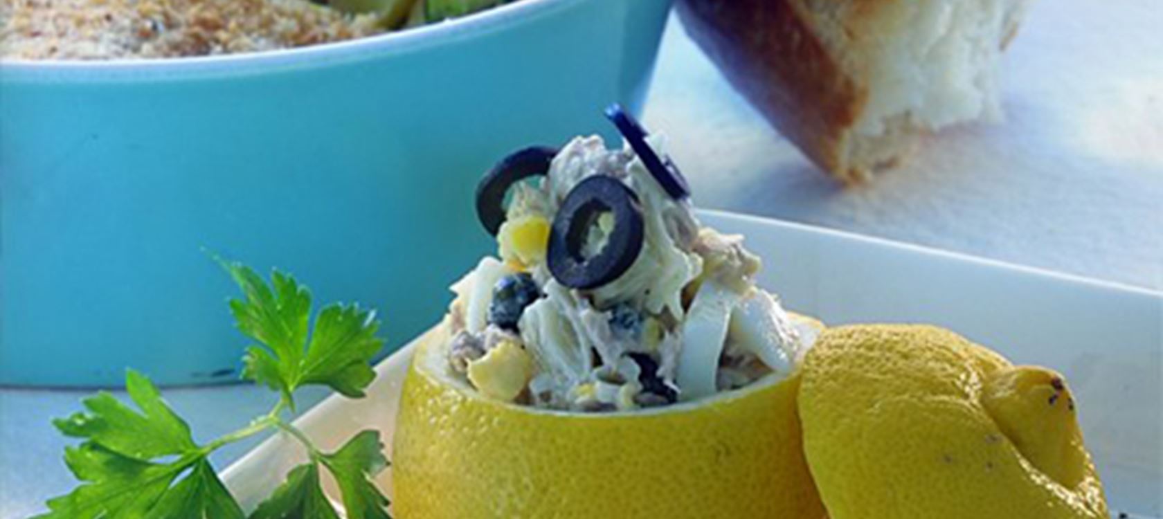 Tunfiskefyldte citroner