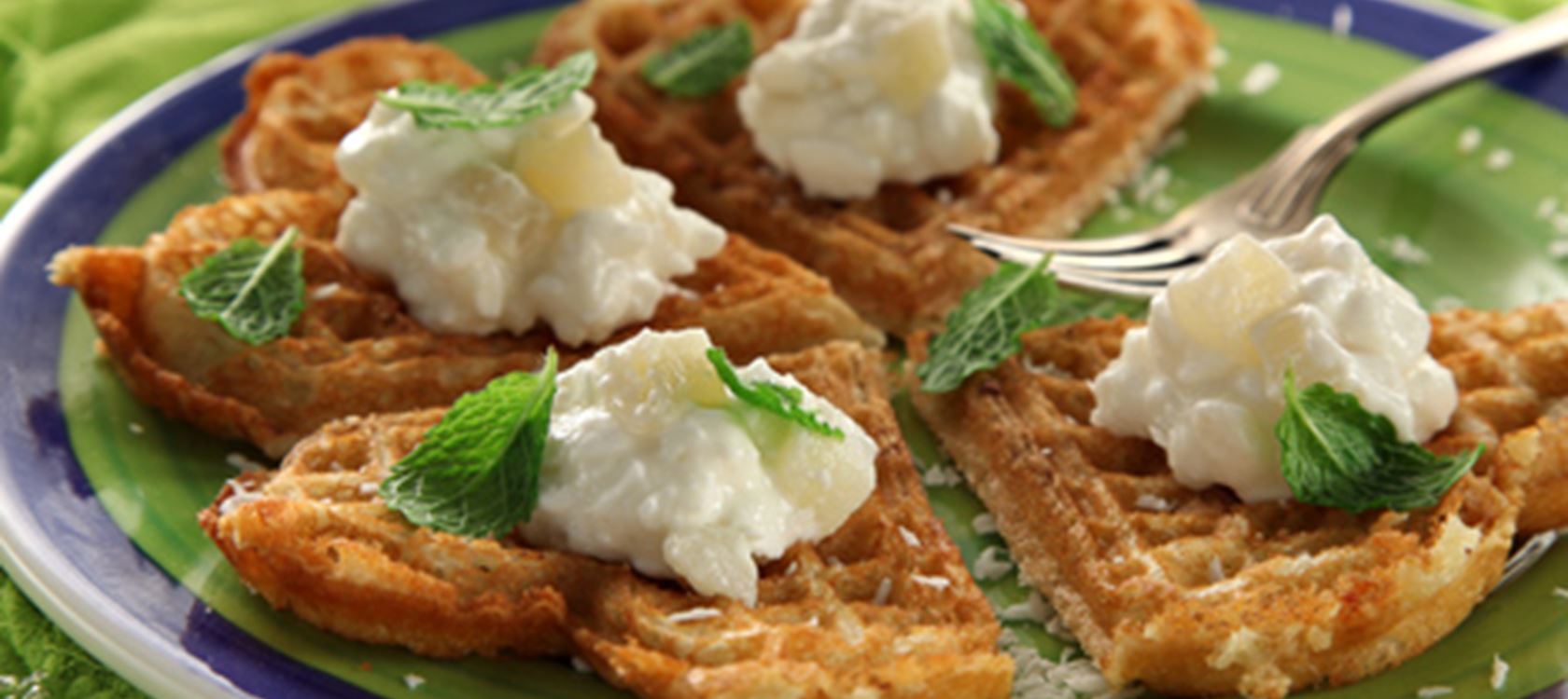 Kokosvafler med lime
