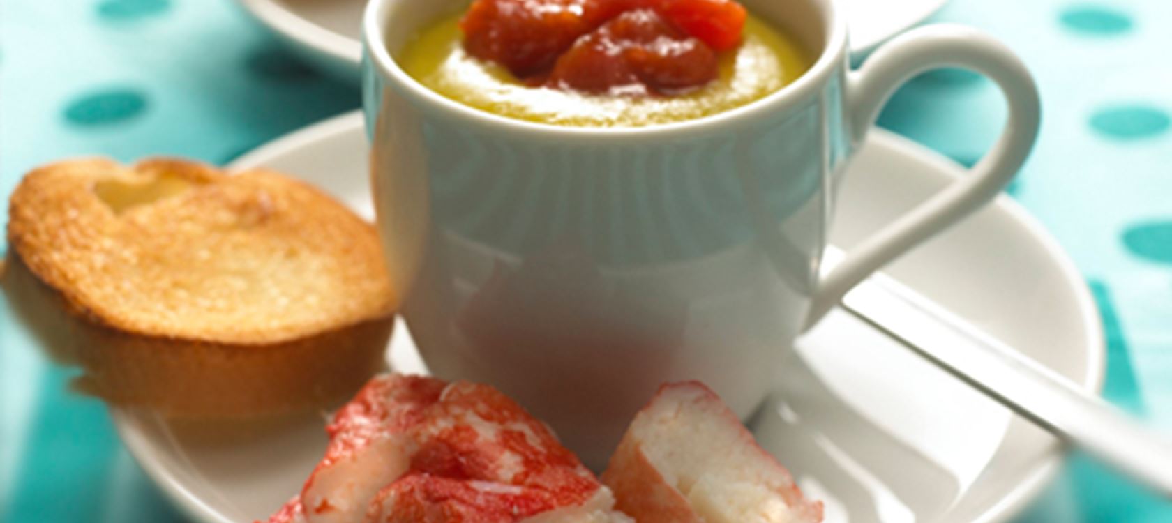 Porre- og kartoffelsuppe og snowcrab