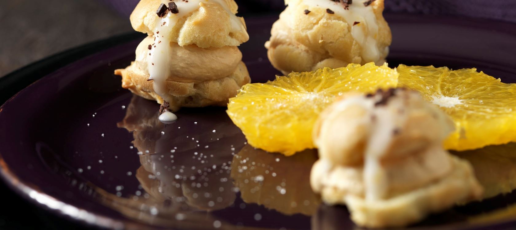 Iskolde karamel éclairs