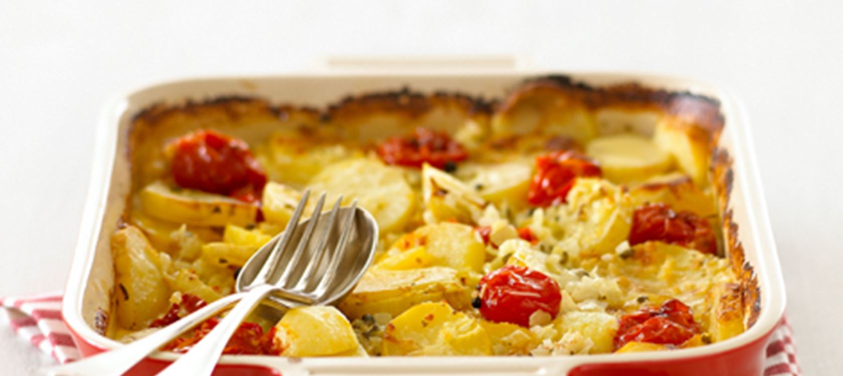 Flødekartofler med tomater