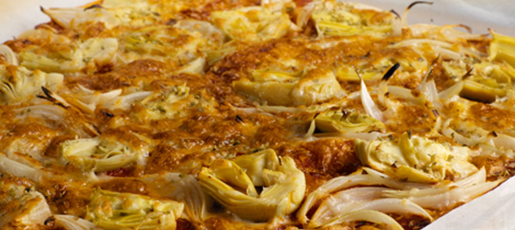 Pizza med artiskokhjerter
