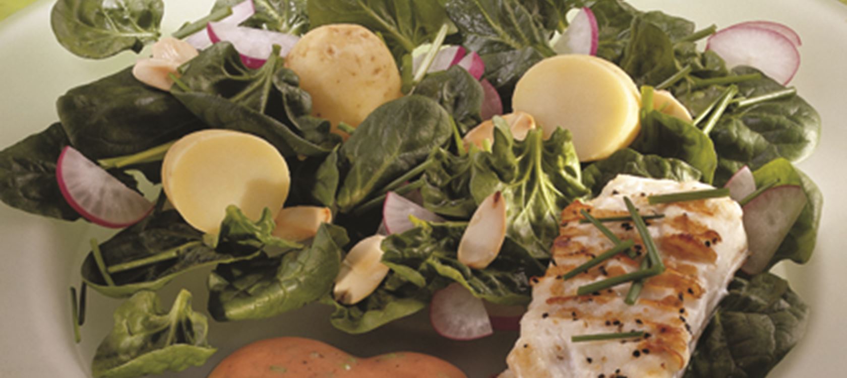 Grillet rødfisk med kartoffelsalat