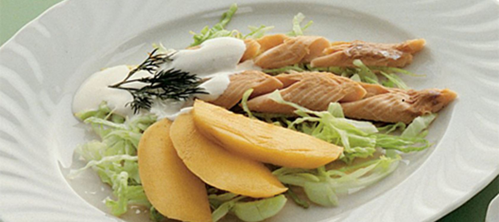 Røget ørred med ingefærdressing