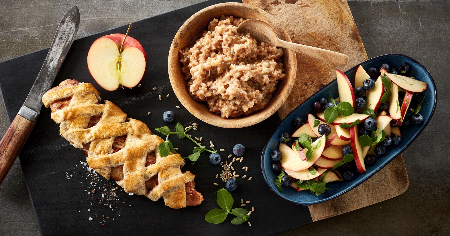 Mørbrad med fletværk og rugotto