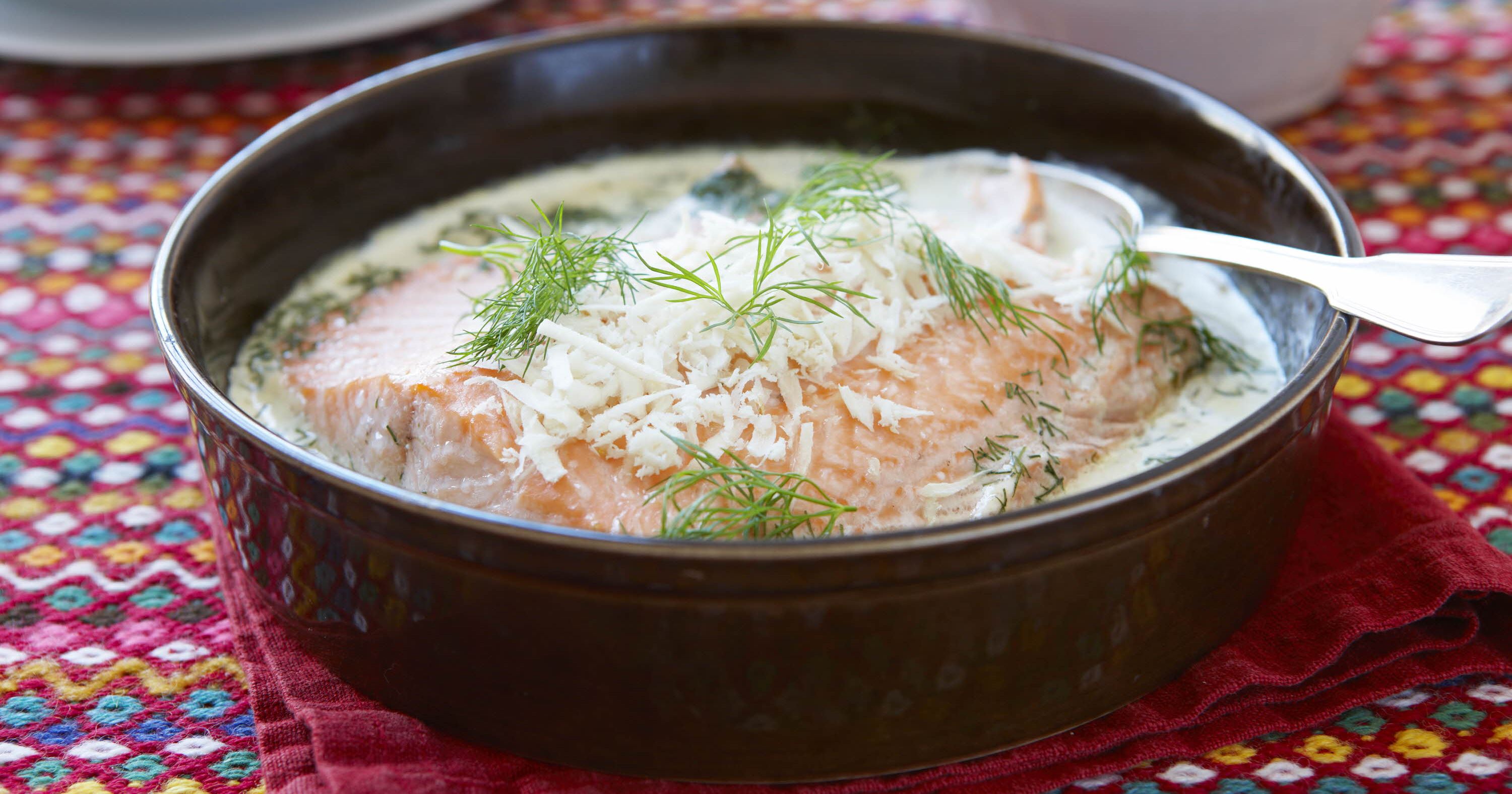 Letrimmet laks med peberrod