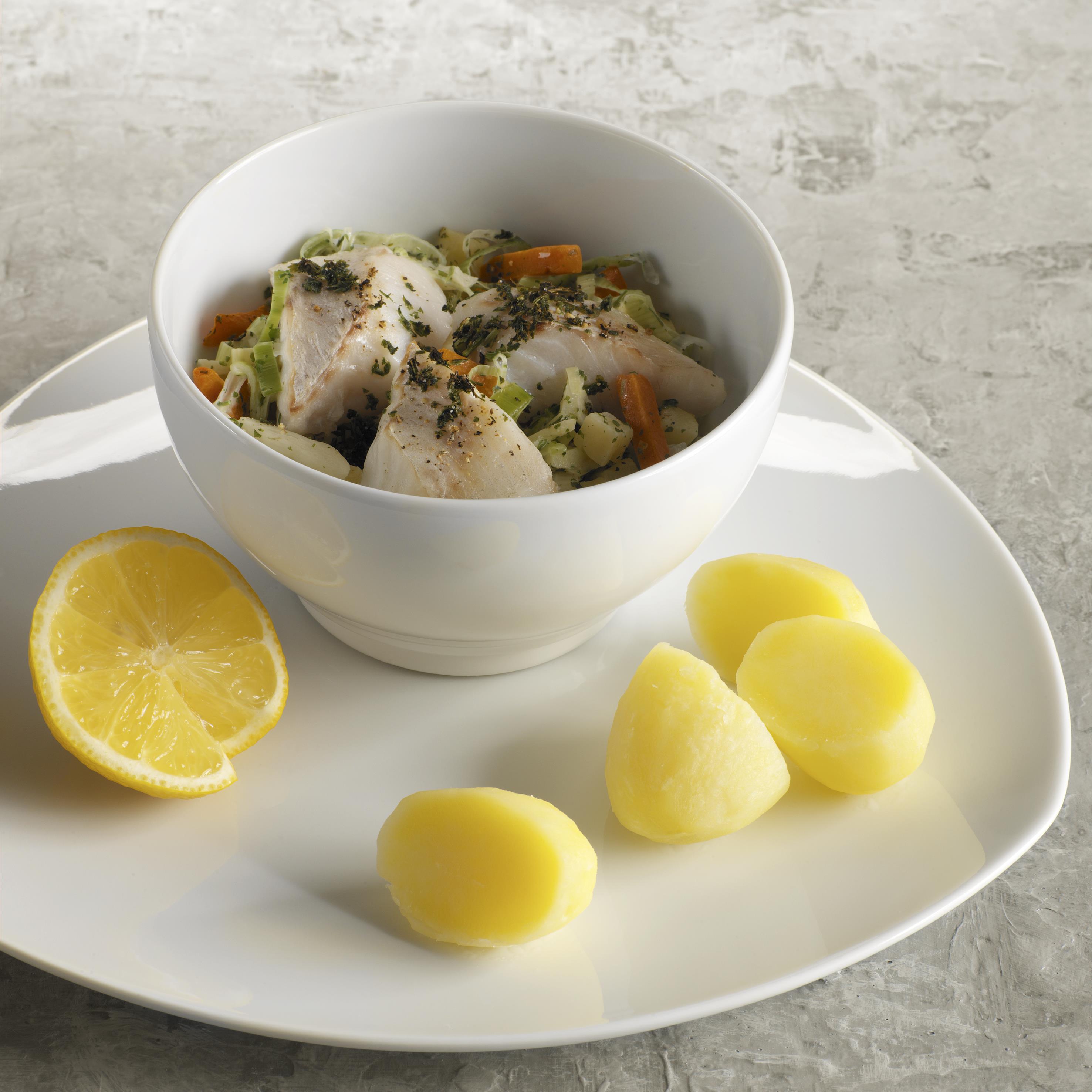 Ovnbagt torsk med rodfrugter