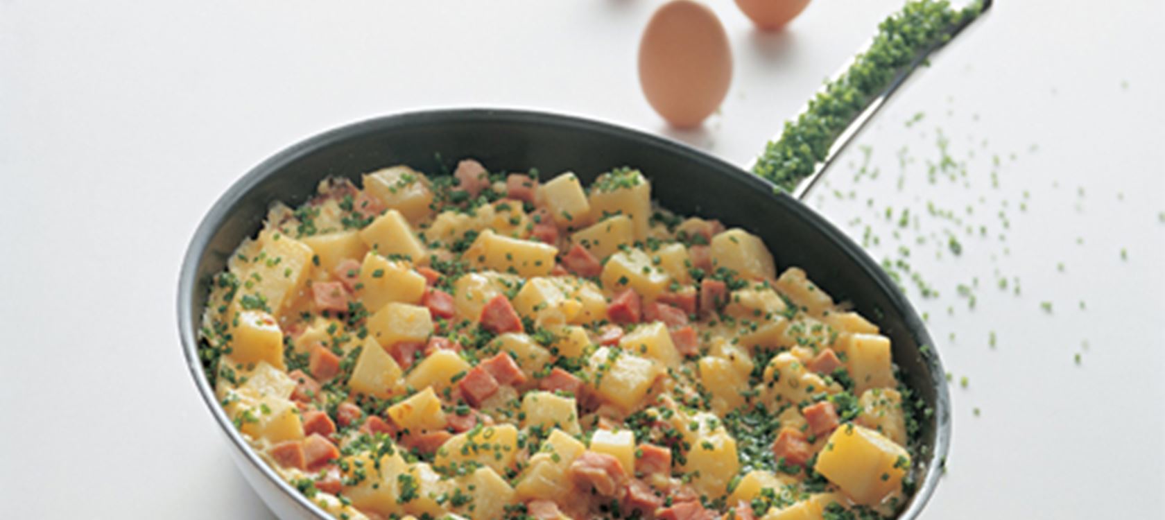 Omelet a la Stefan - Omelet med skinke