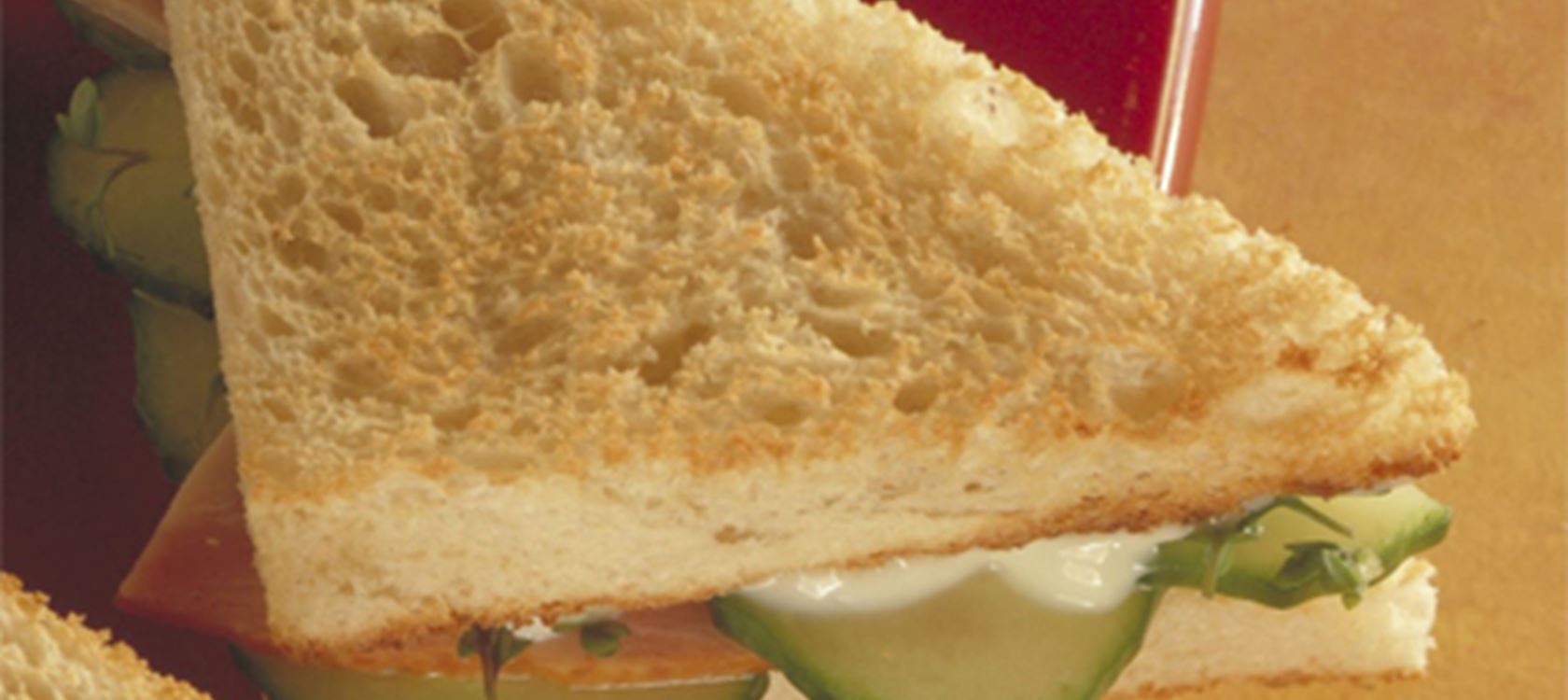 Sandwich med skinke og karse